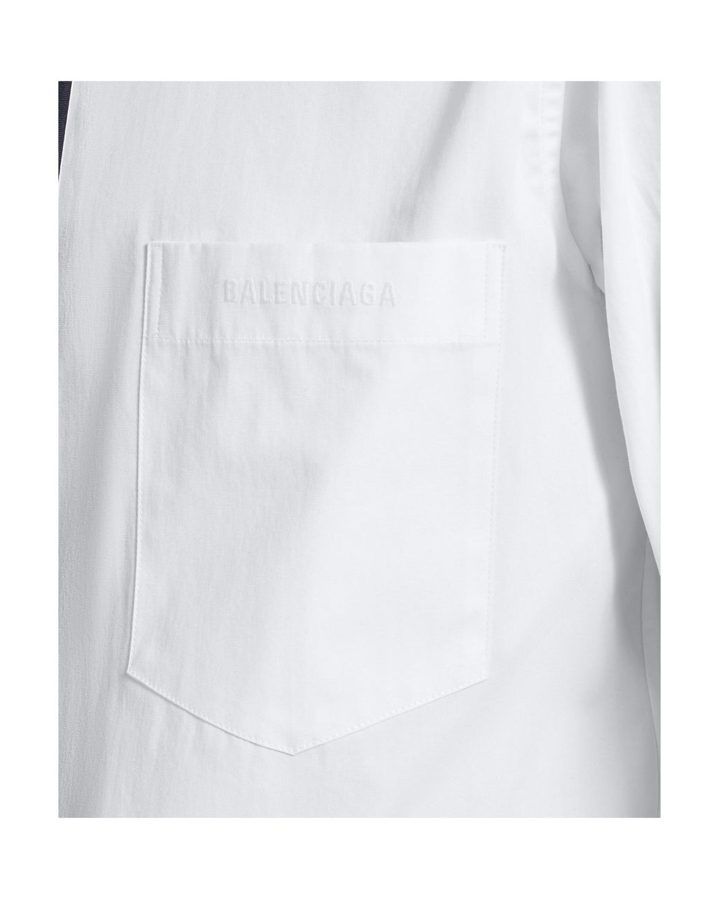 Balenciaga White Long-Sleeved Regular Fit Shirt for men