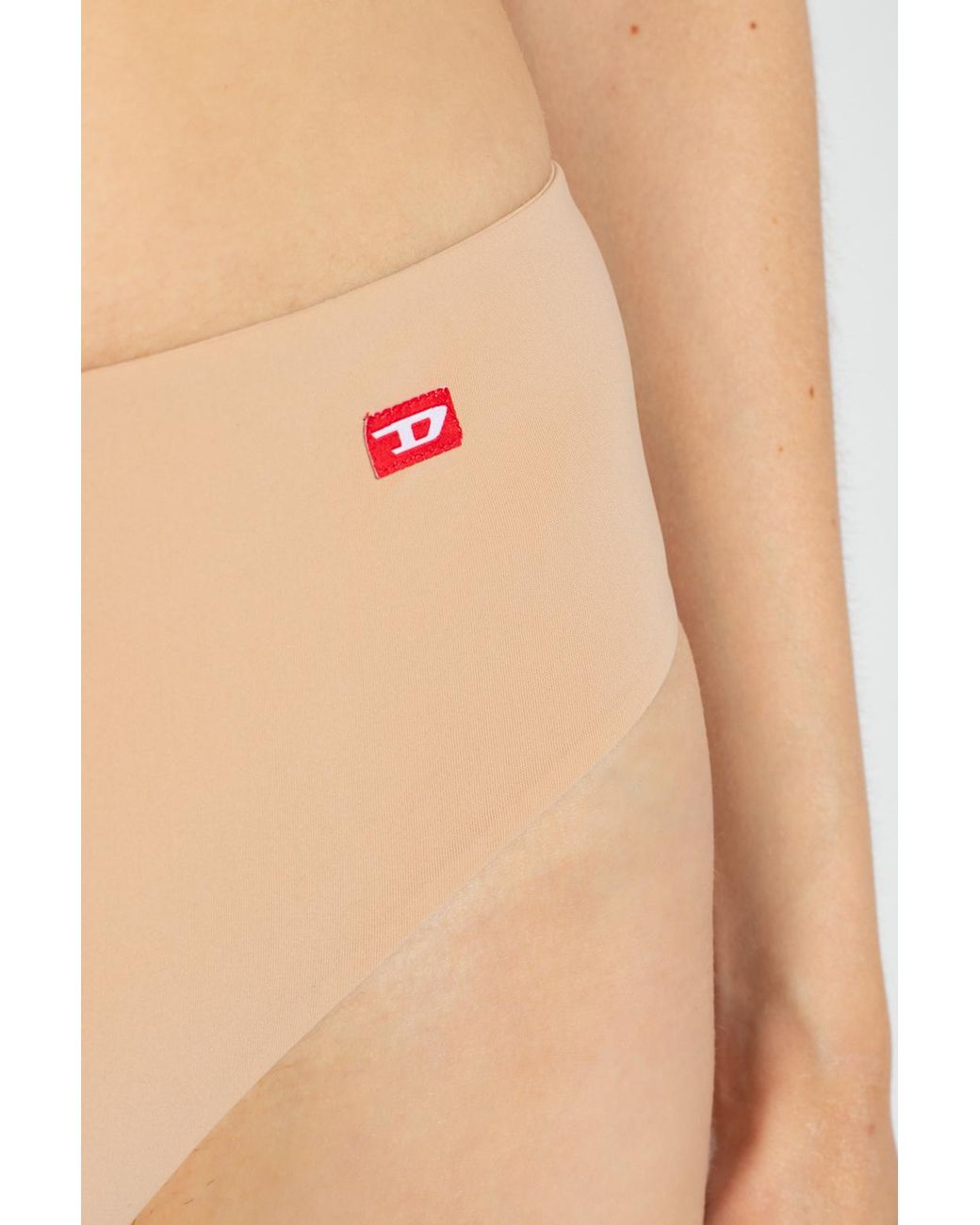 DIESEL White Ash Twisted Bikini Bottoms