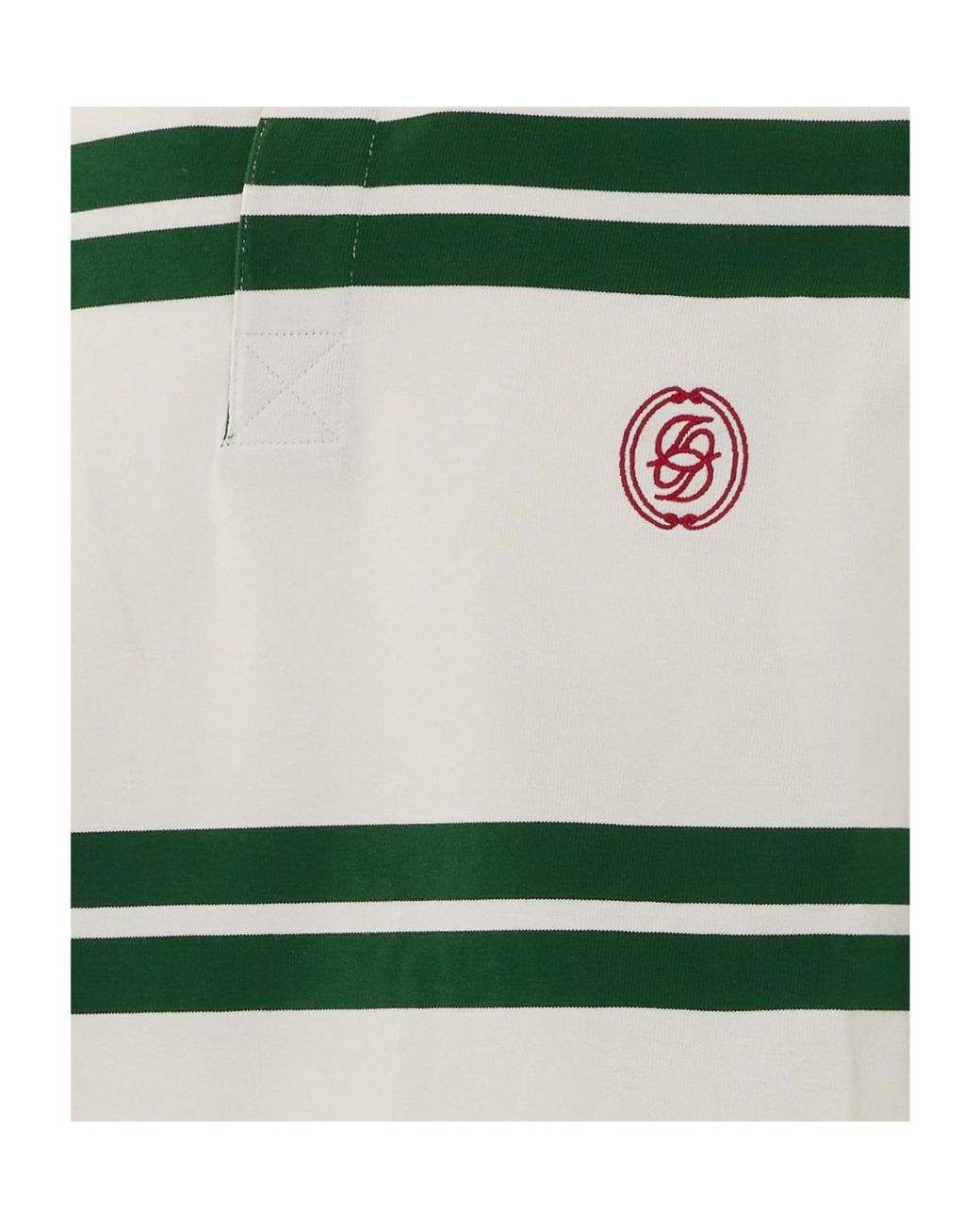 Drole de Monsieur Green Drôle De Monsieur D Mirror Striped Polo Shirt for men