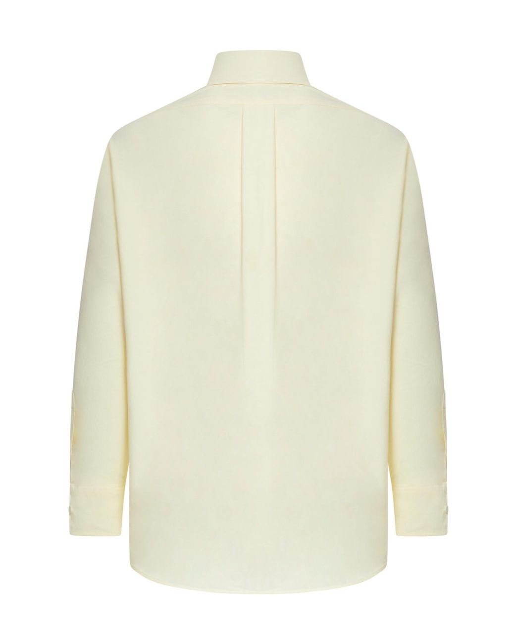 Maison Kitsuné White Maison Kitsuné Fox Head Embroidered Long-Sleeved Shirt for men