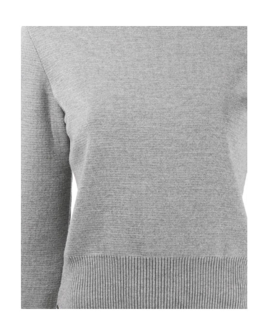 Thom Browne Gray Milano Stitch Classic 4-Bar Pullover