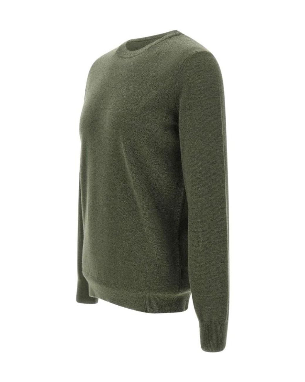 Kangra Cashmere Green Kangra Crewneck Knitted Jumper for men