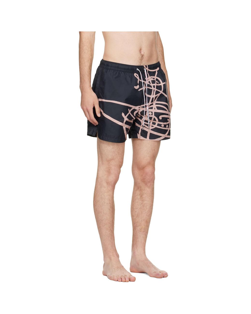 Vivienne Westwood Blue All Over Print Swim Shorts for men