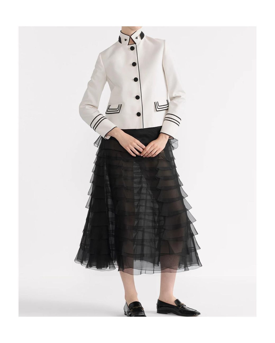Dior White Cropped Jacket