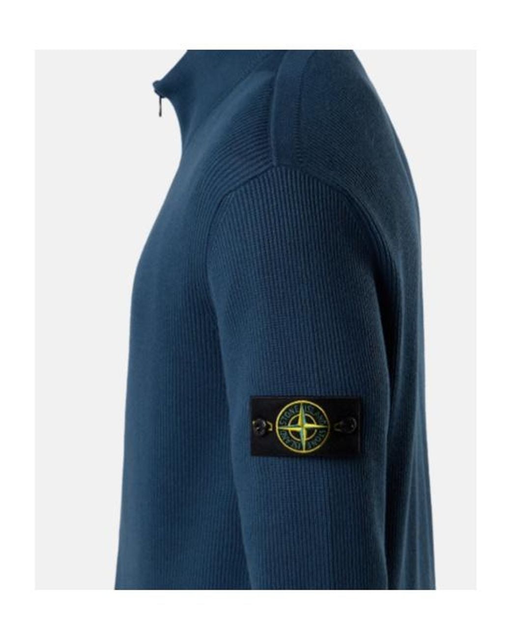 Stone Island Blue Regular-Fit Zip-Up Jumper for men