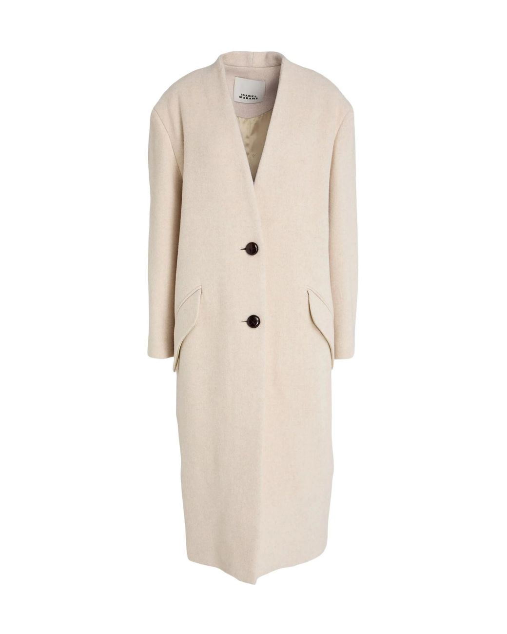 Isabel Marant Natural Coat Wool, Polyamide