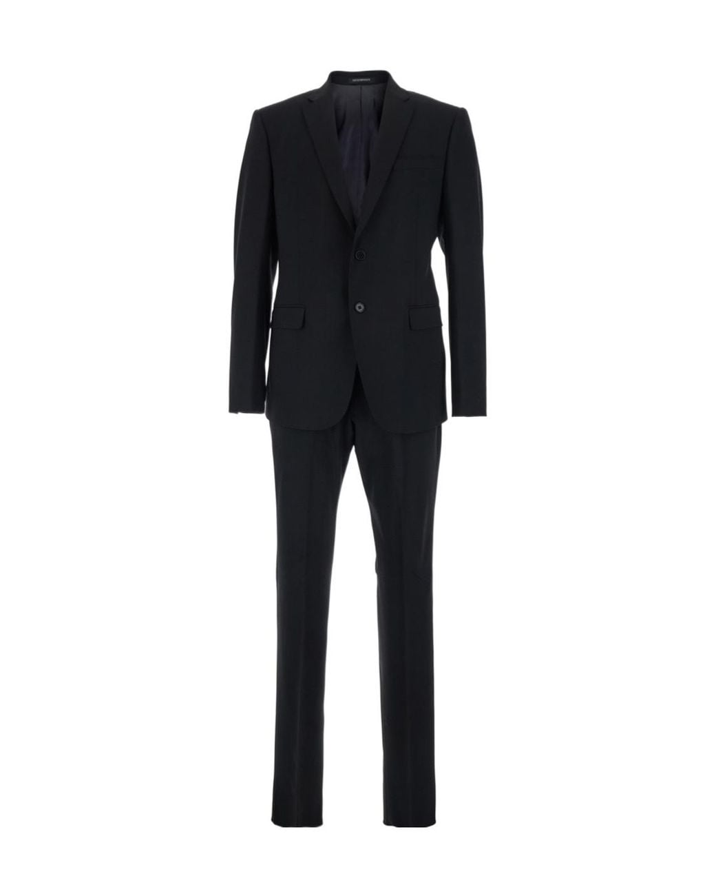 Emporio Armani Black Two-Piece Tailored Suit for men