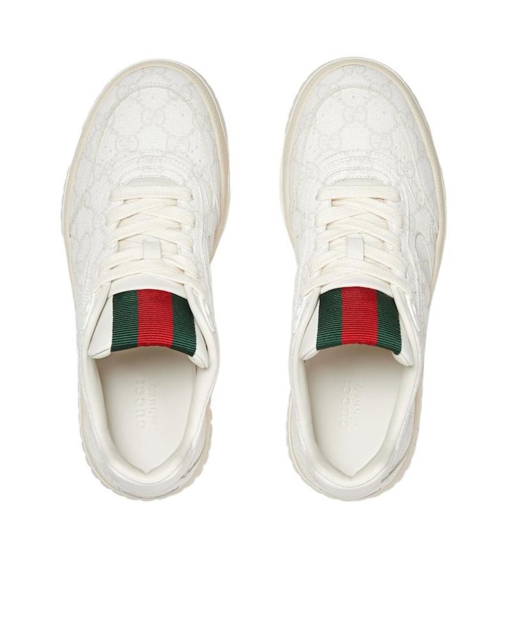 Gucci White Re-Web Low-Top Sneakers