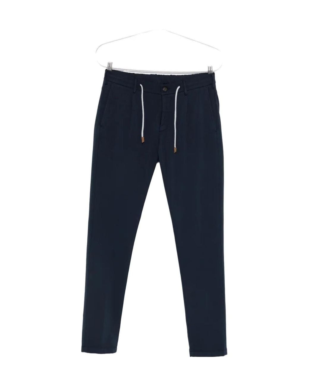Eleventy Blue Drawstring Tapered Pants for men