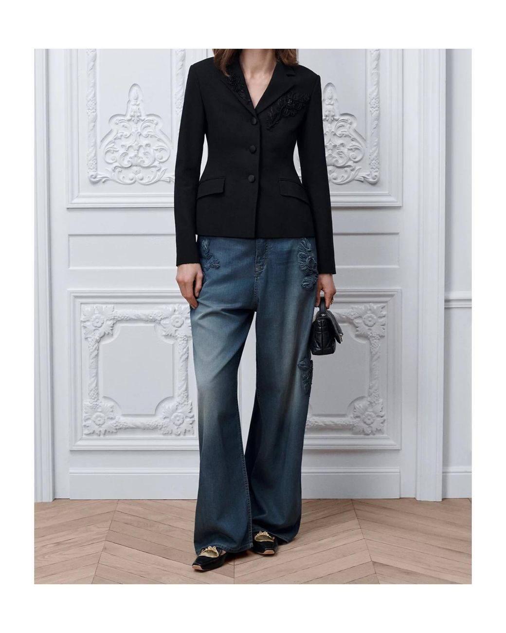 Dior Black Embroidered Bar Jacket