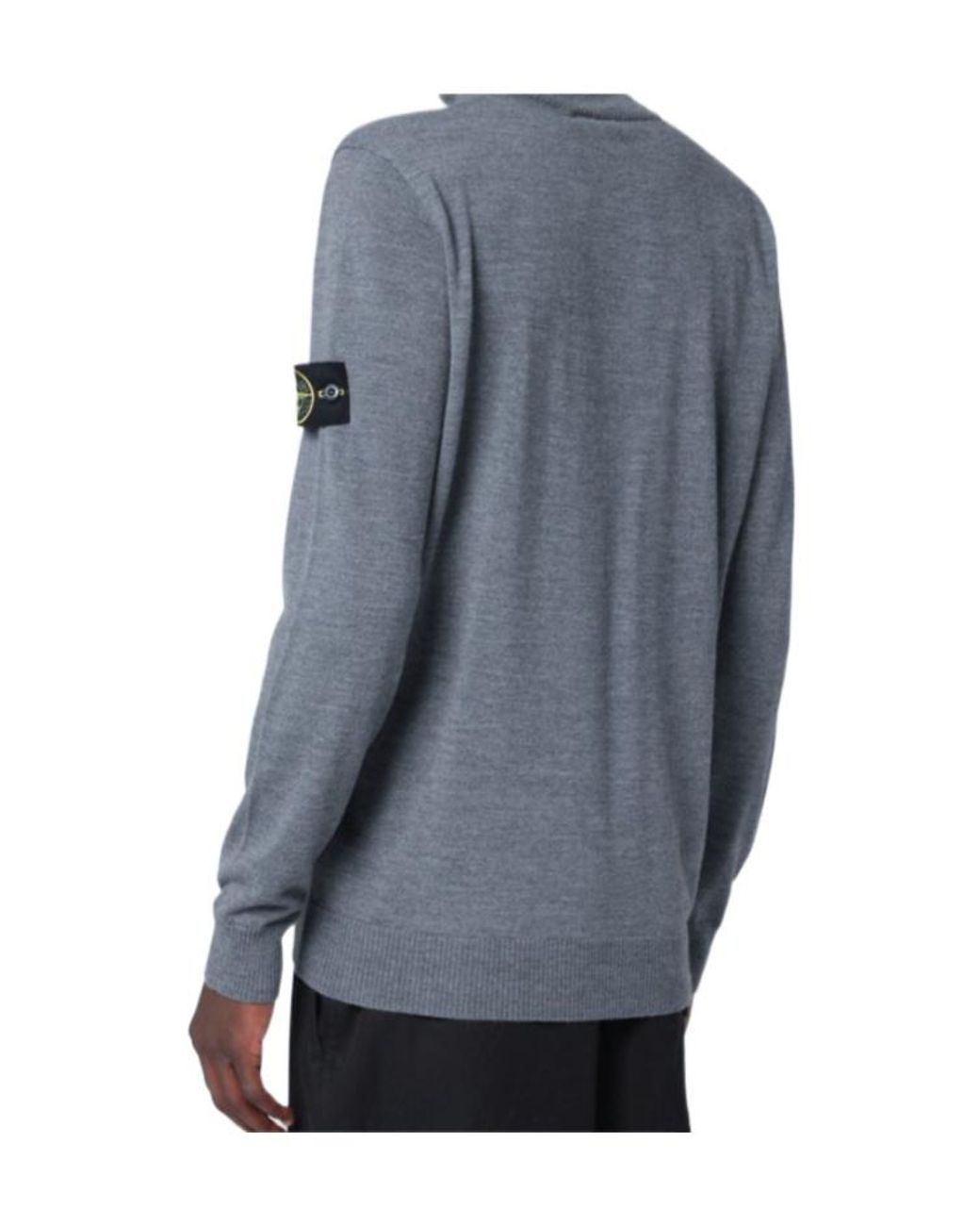 Stone Island Blue Logo Patch Roll Neck Jumper for men