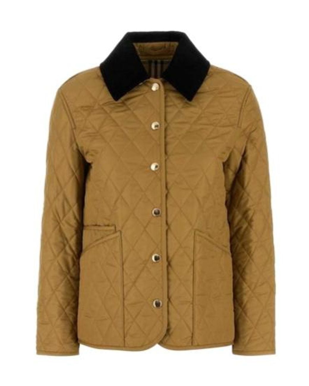 Burberry Green Long Sleeved Quilted Jacket