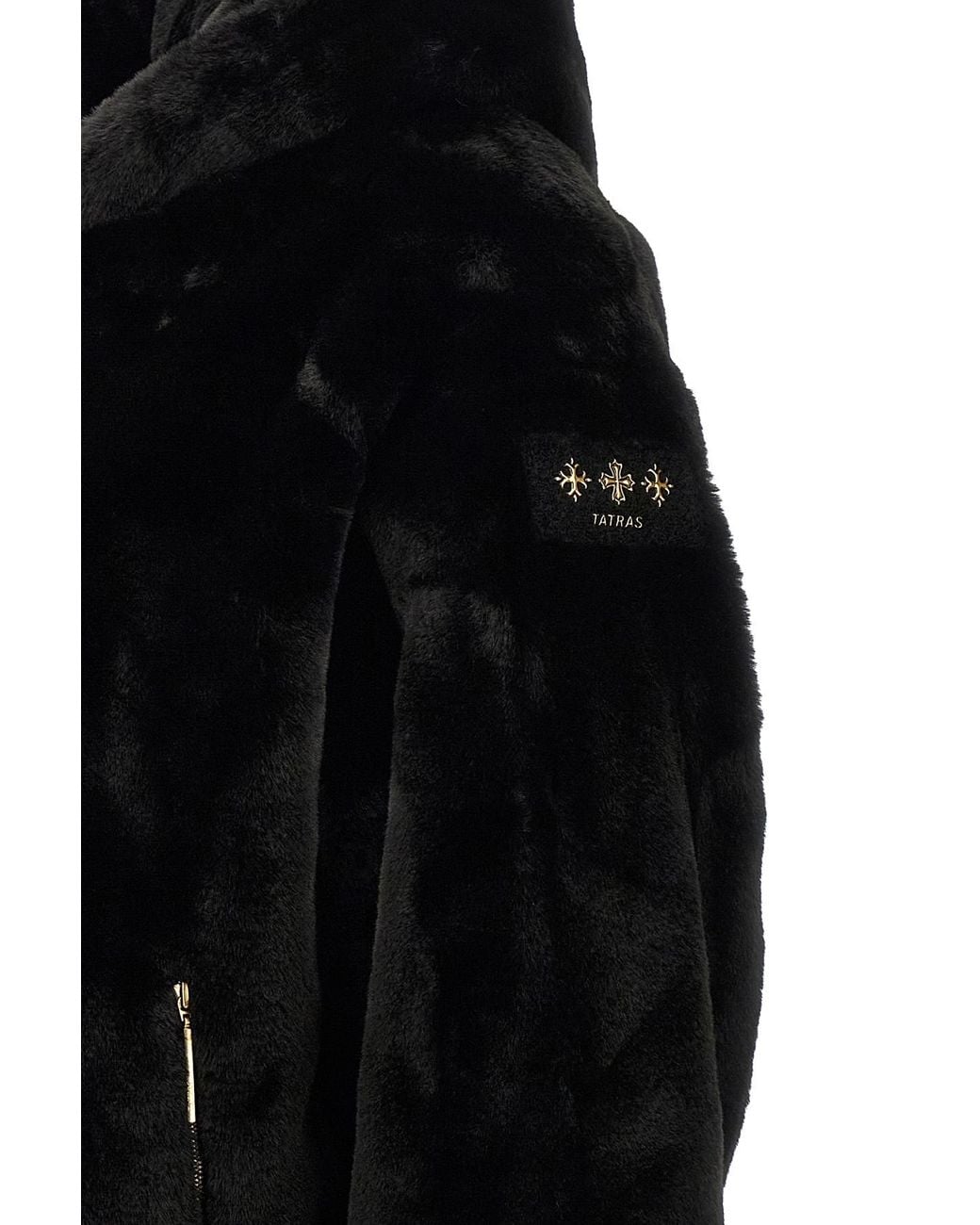 Tatras Black Yumola Faux Fur Hooded Jacket