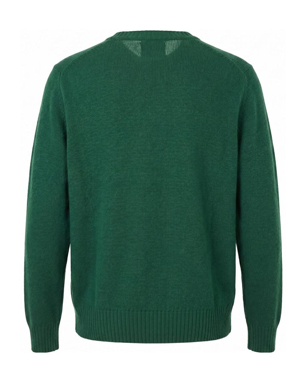 Malo Green Raglan-Sleeve Sweater for men