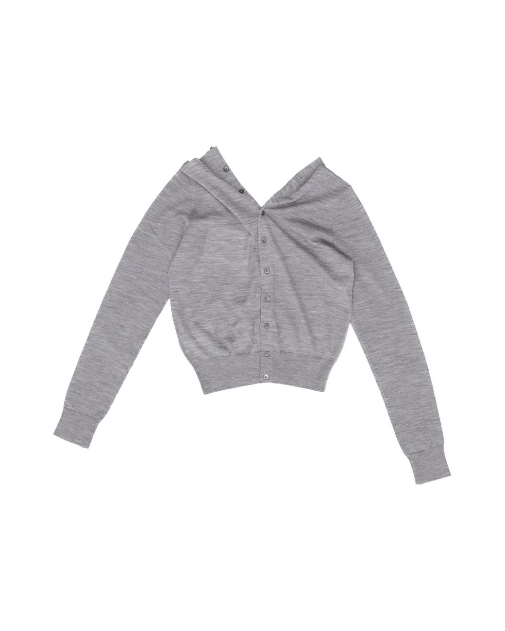 Alexander Wang Gray Button-Front Long Sleeve Cardigan
