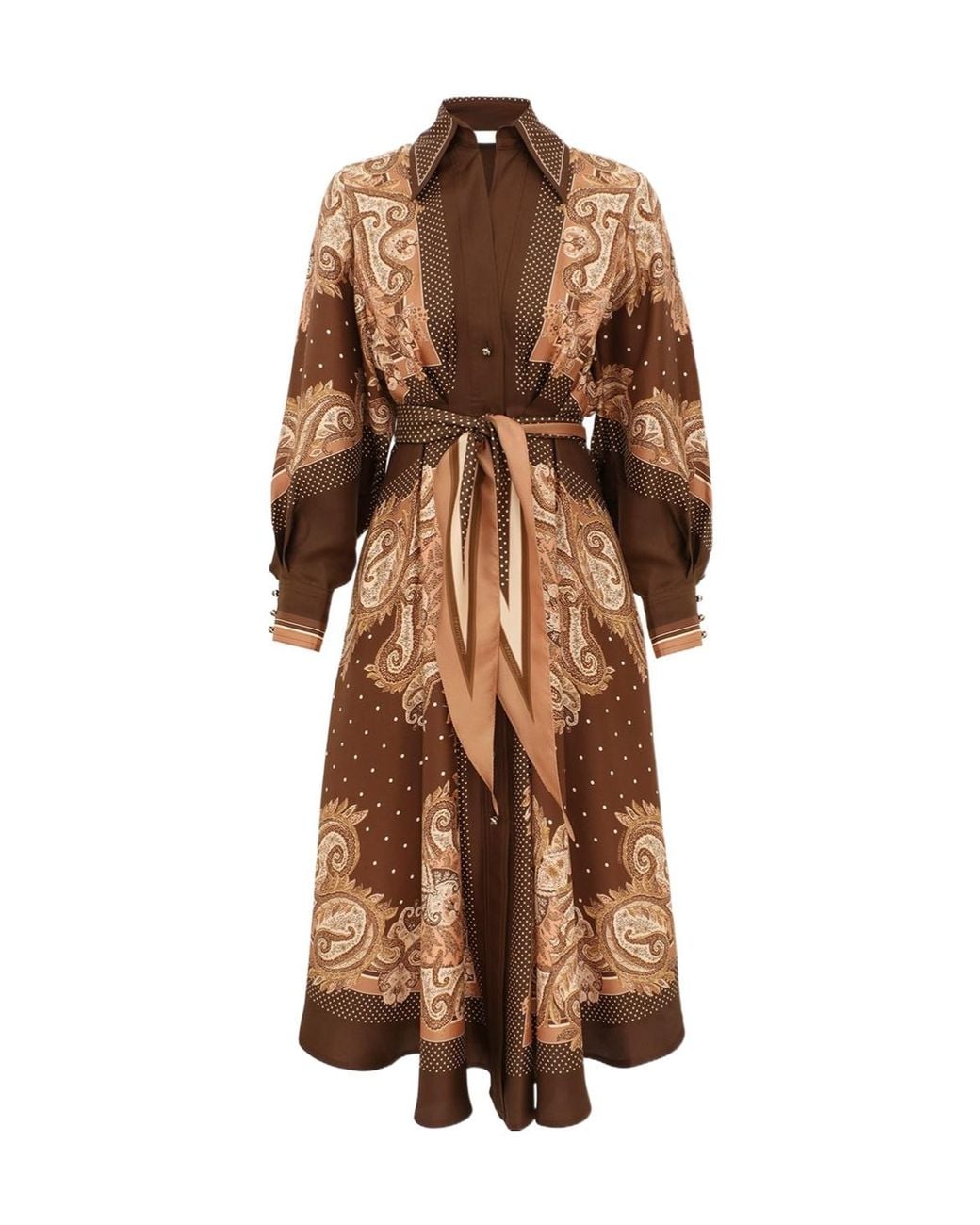 Zimmermann Brown Luna Shirt Dress