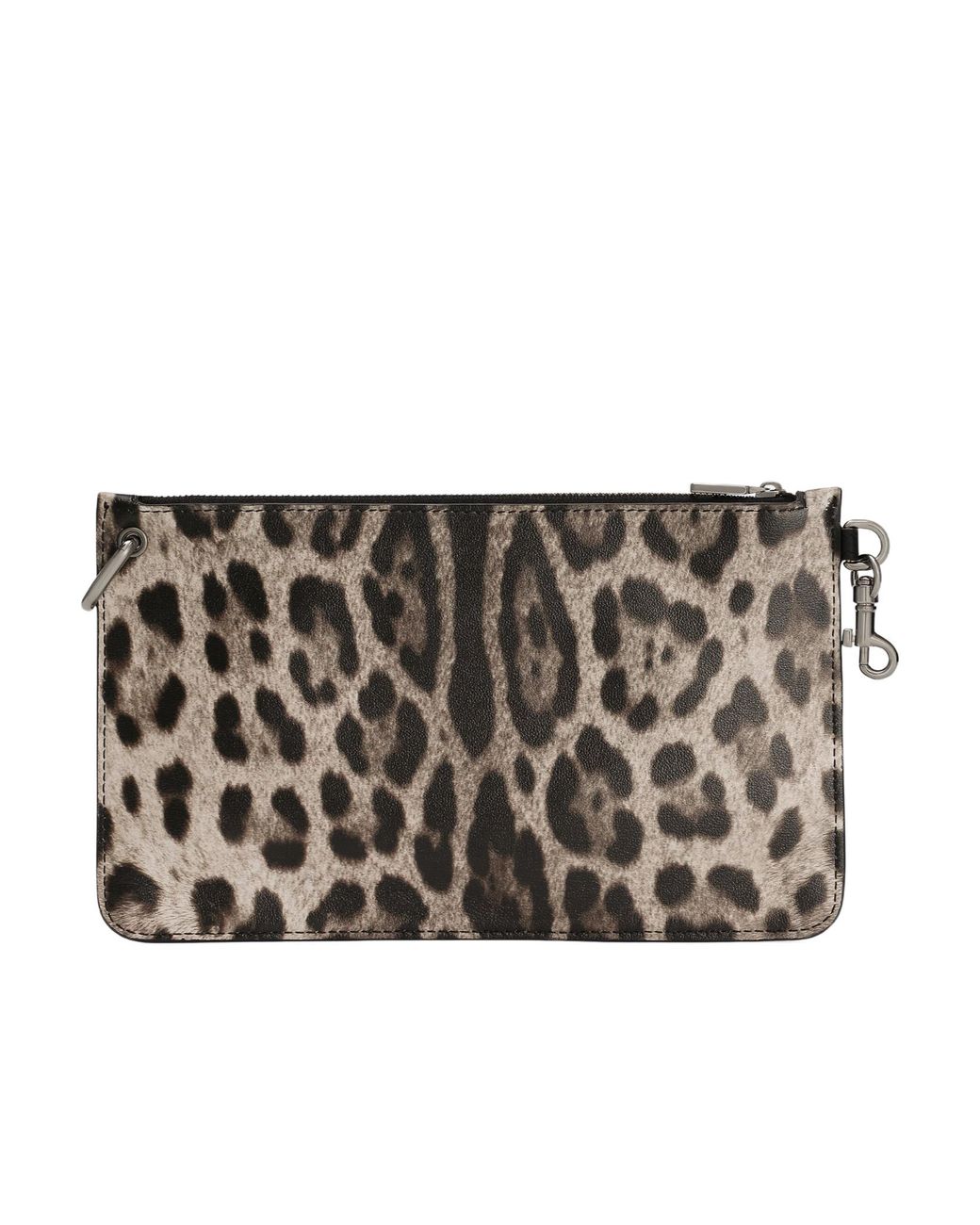 Dolce & Gabbana Black Leopard-Print Toiletry Bag for men