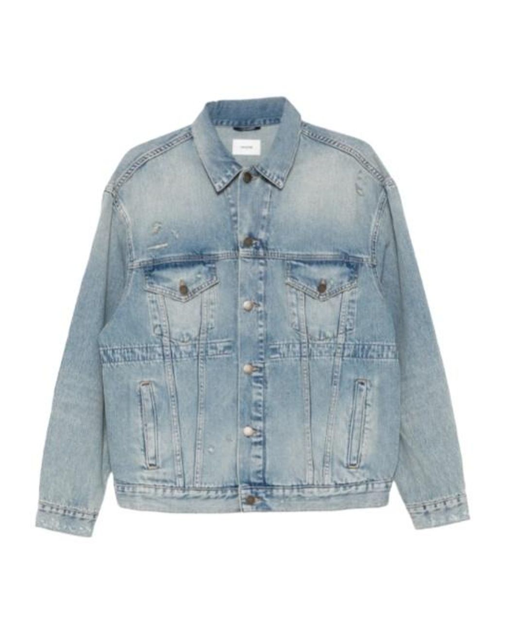 Haikure Blue Clay Broken Celestial Distressed Logo Patch Jacket