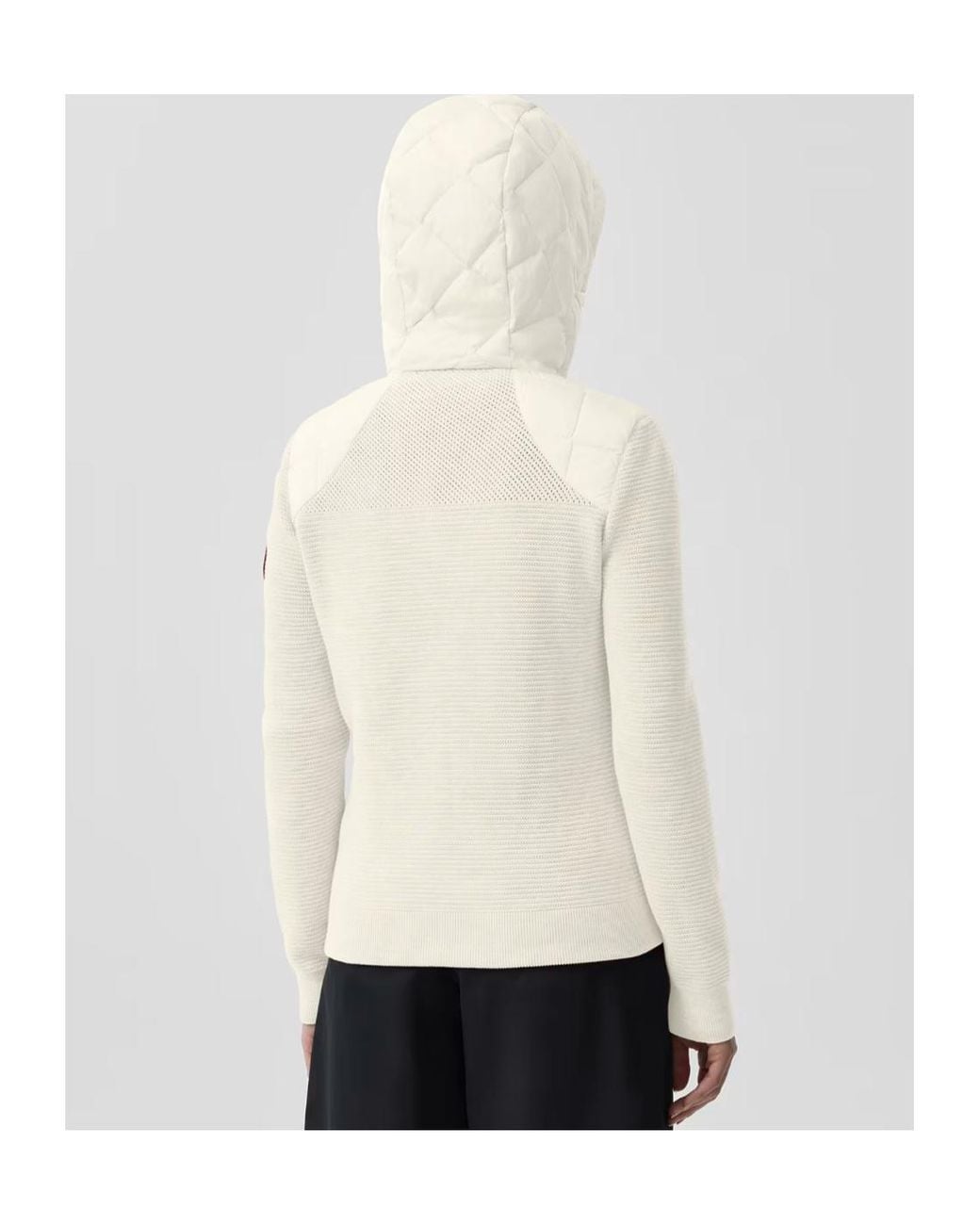 Canada Goose White Hybridge Quilted Hooded Jacket