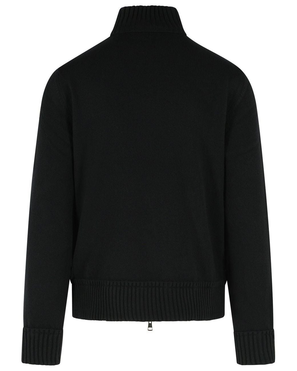 Moncler Black Quilted Zip-Up Cardigan for men