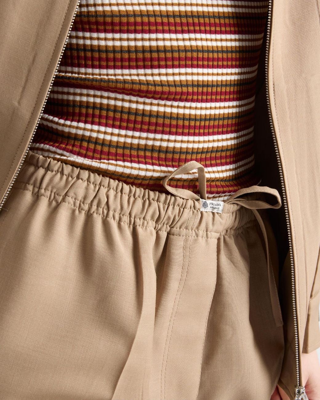 Prada Natural Light Mohair Pants