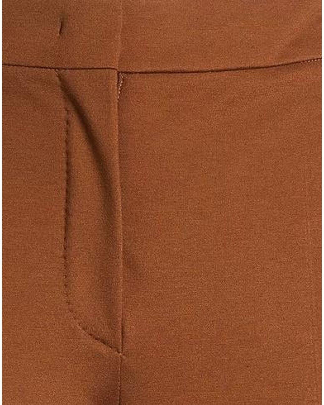 Max Mara Brown Minimal Slim-Fit Long Pants