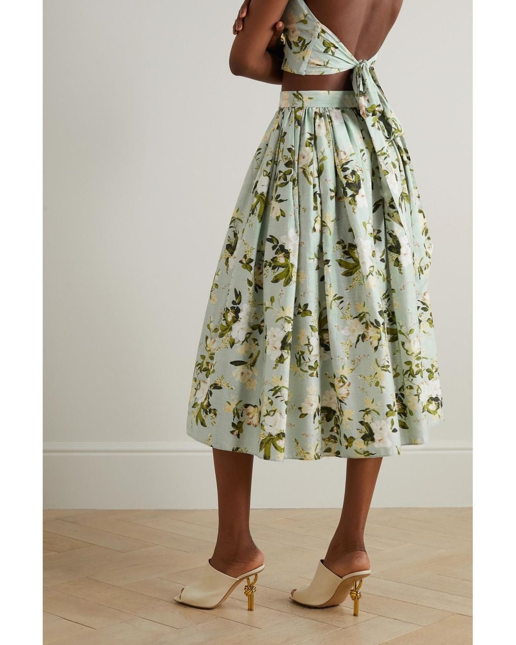 Erdem Green Short Halter Top