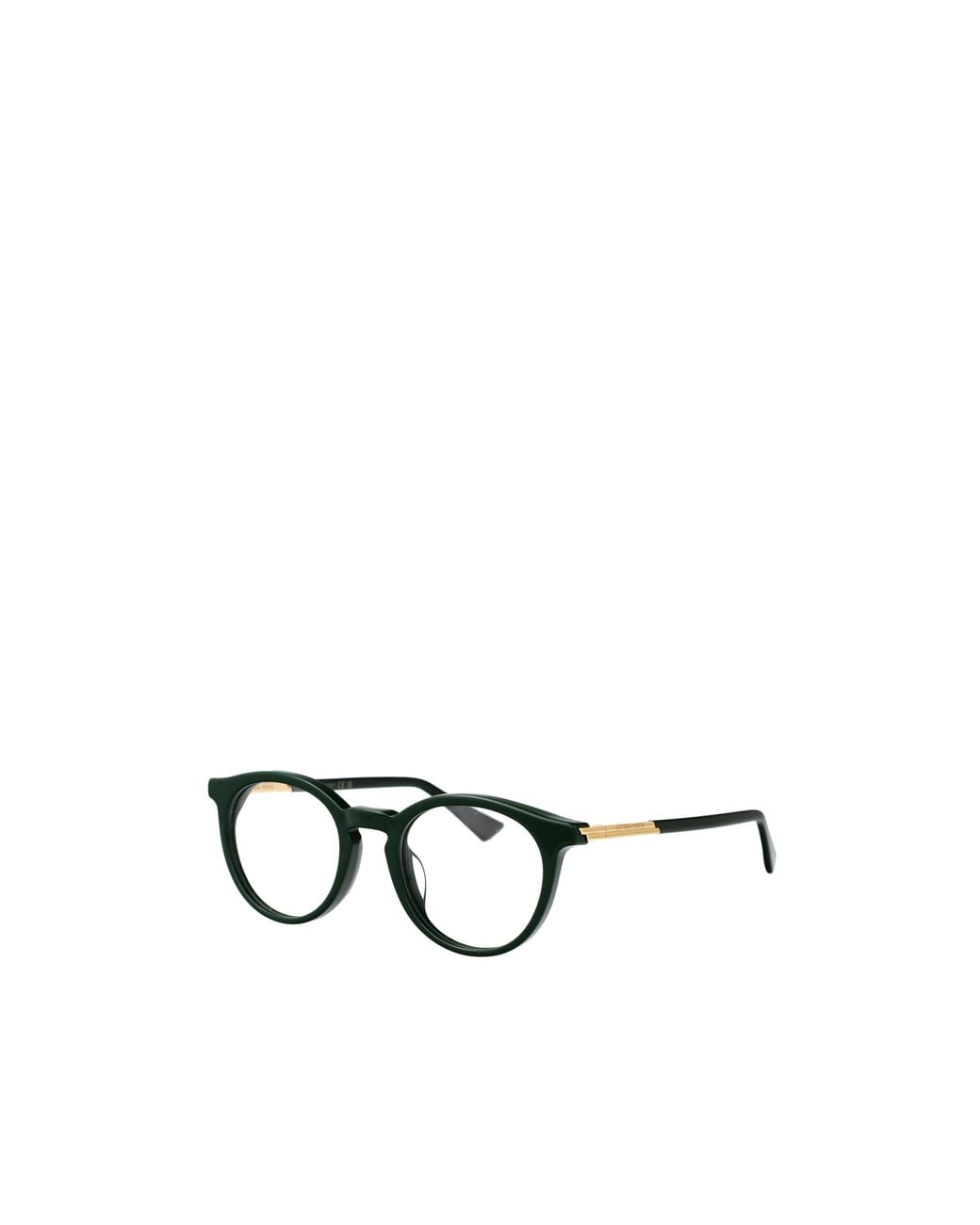 Bottega Veneta White Eyewear Round Frame Glasses for men