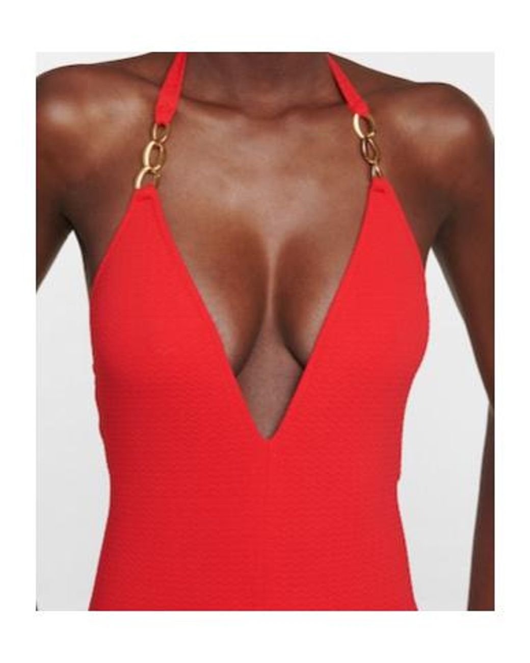 Melissa Odabash Red Naples Halterneck Swimsuit