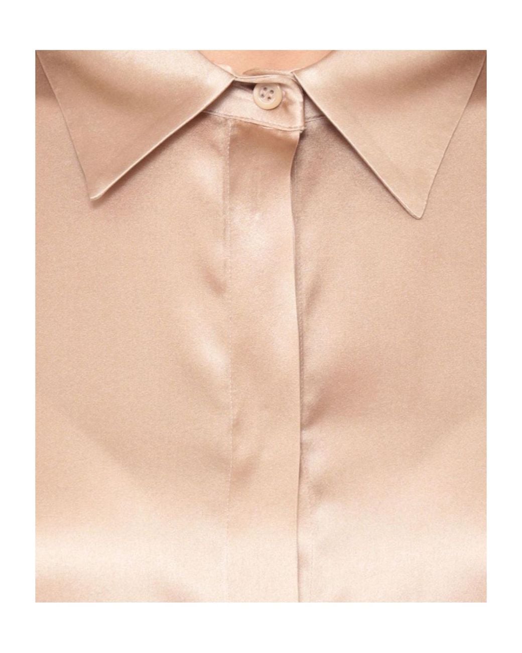 Peserico Natural Concealed Placket Silk Shirt