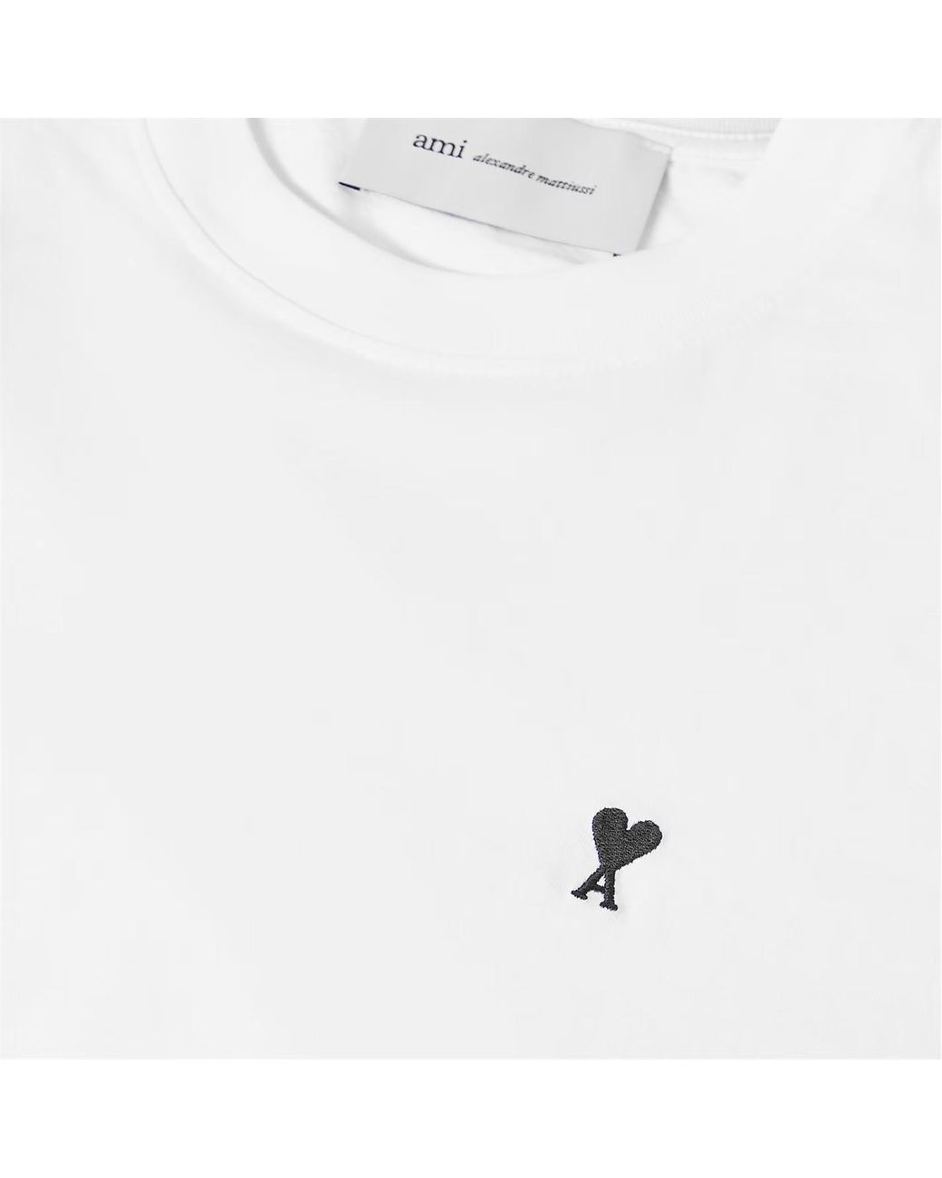 AMI White Logo Short-Sleeved T-Shirt for men