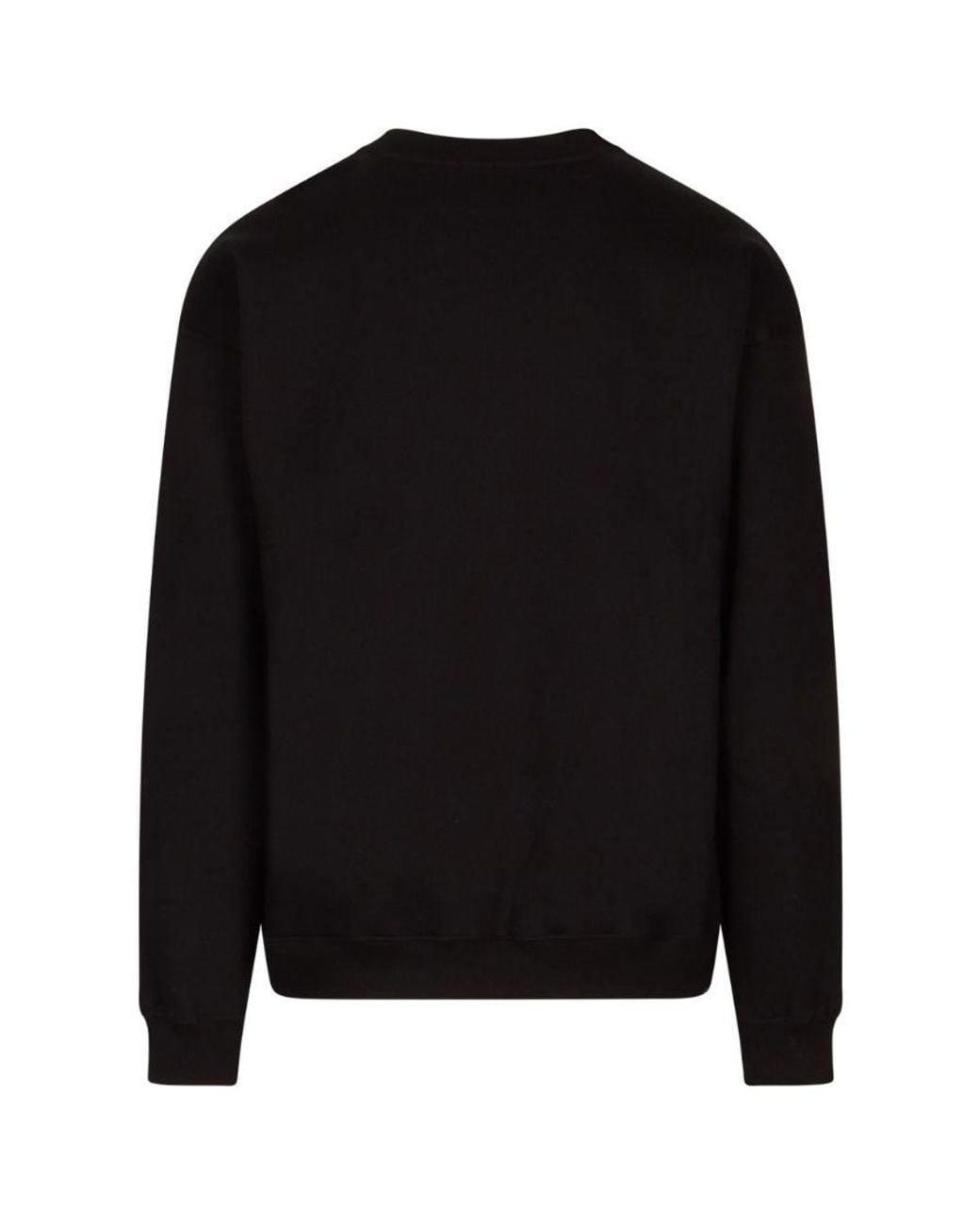 Versace Black Embroidered Slogan Sweatshirt for men