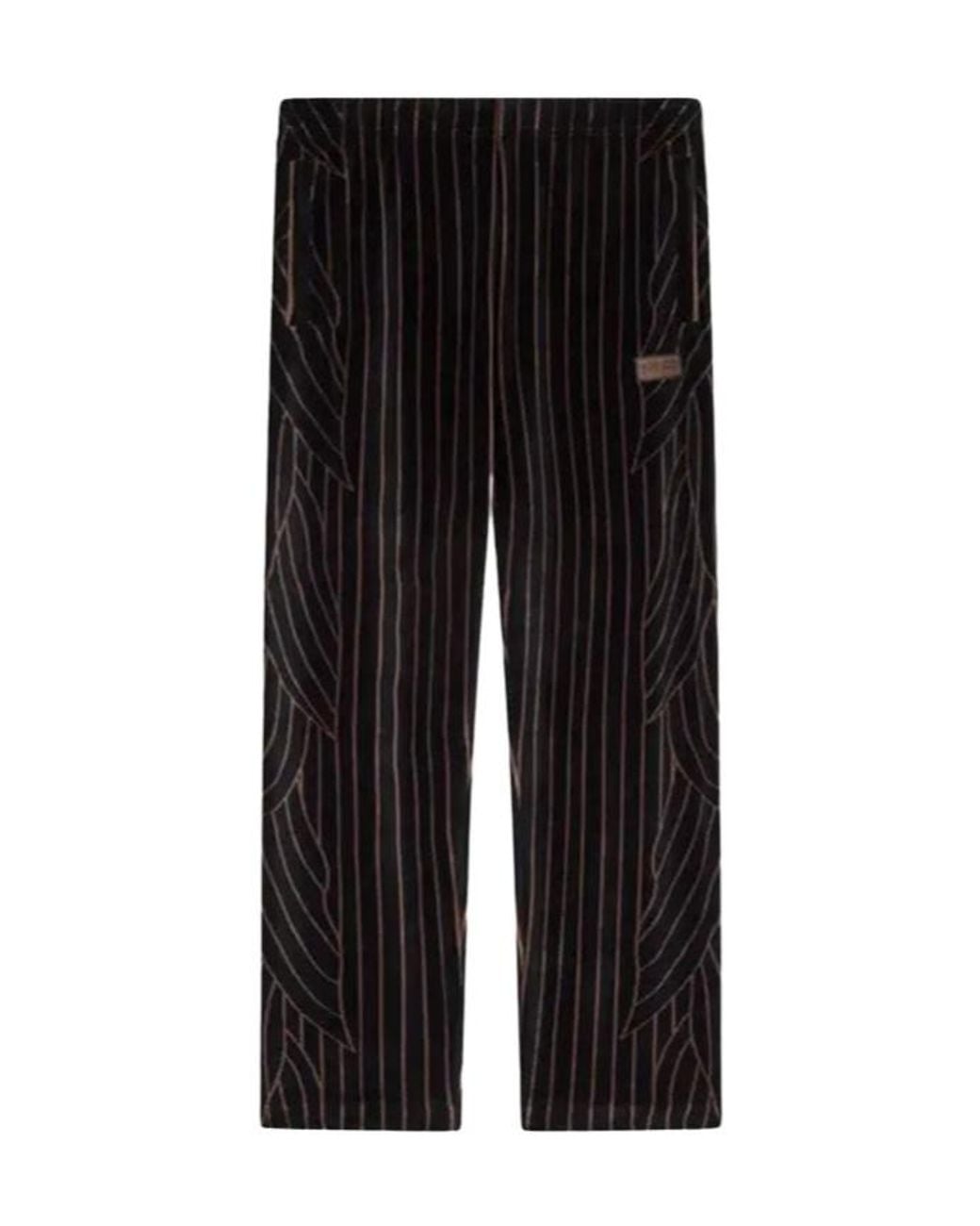 KENZO Black Leaf Stripe' Trackpants for men