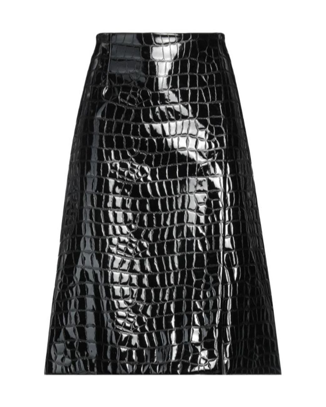 Dolce & Gabbana Black Solidcolor Midi Skirt