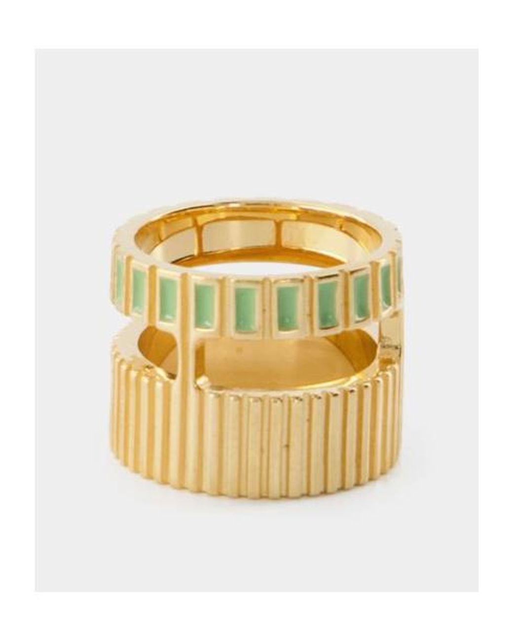 Ivi Metallic Slot Stacked Ring