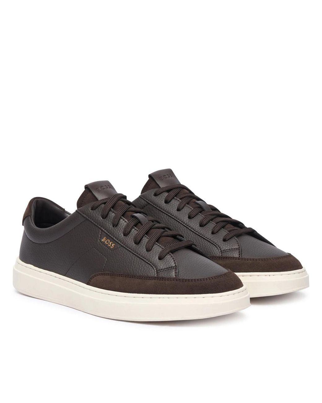 Boss Black Boss Round Toe Lace-Up Sneakers for men