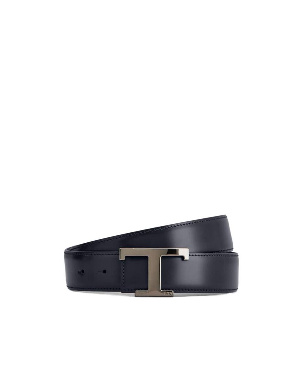 Tod's Blue Reversible Logo Plaque Buckle Belt for men