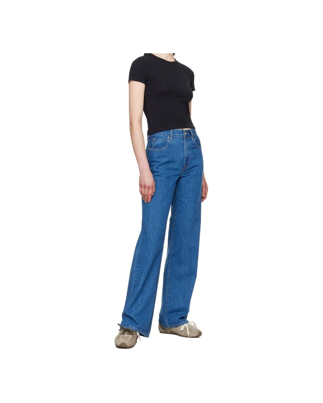 SLVRLAKE Denim Blue High-Waisted Jeans