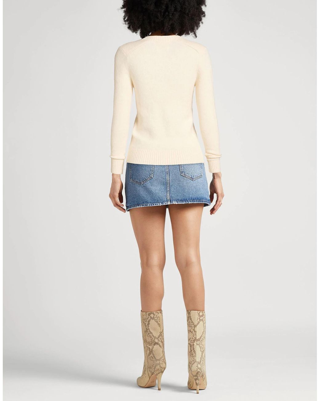 Isabel Marant Natural Minimal Solid Long-Sleeve Knit Top