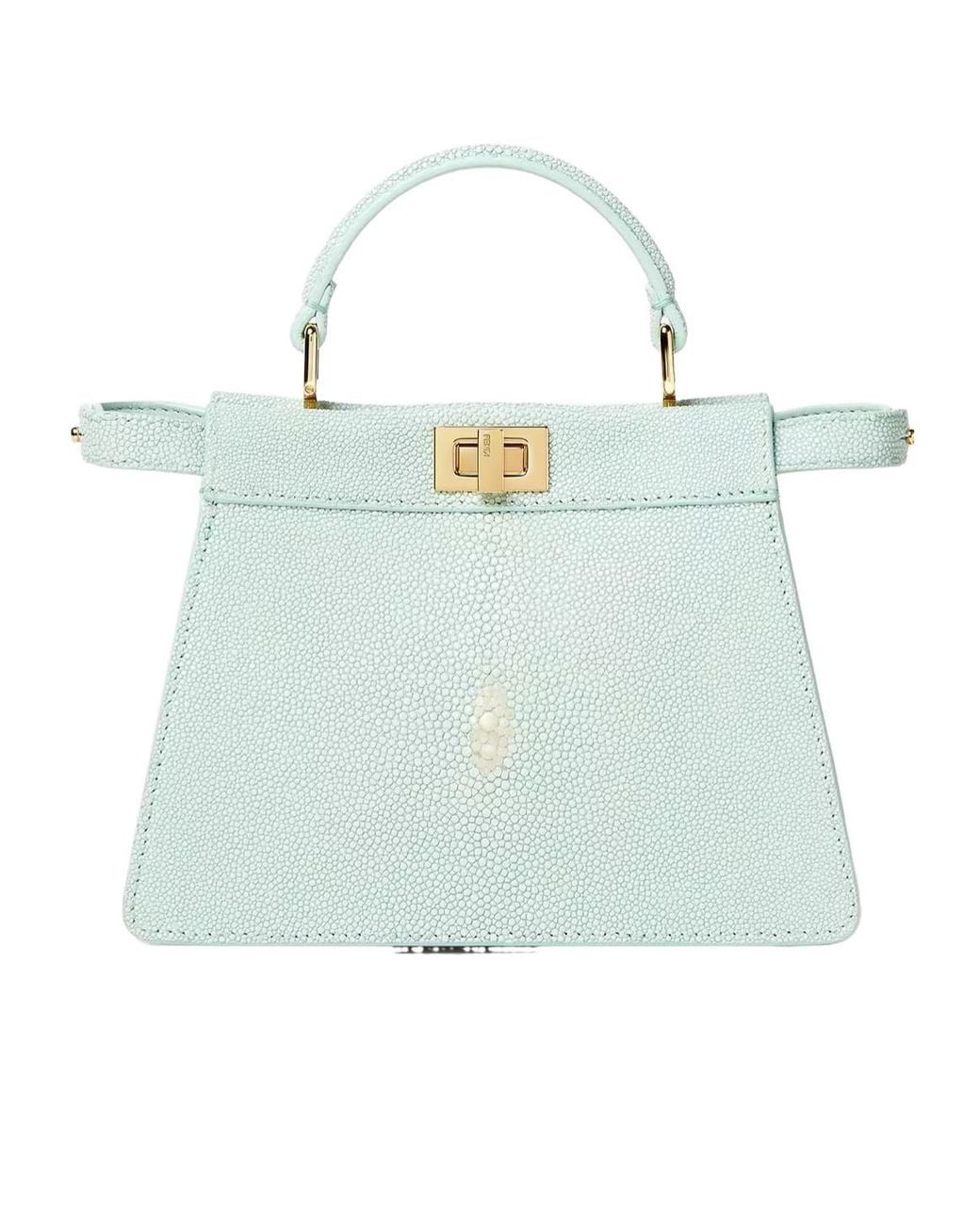 Fendi Blue Light Stingray Leather Bag
