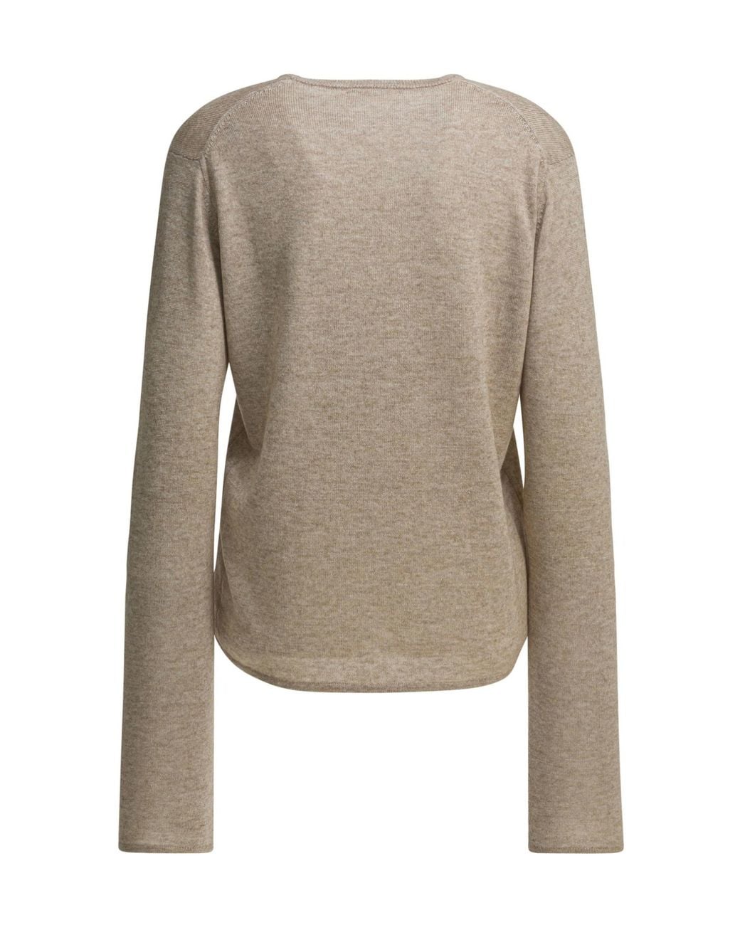 Auralee Natural Cashmere Blend Crew Neck Knit Sweater