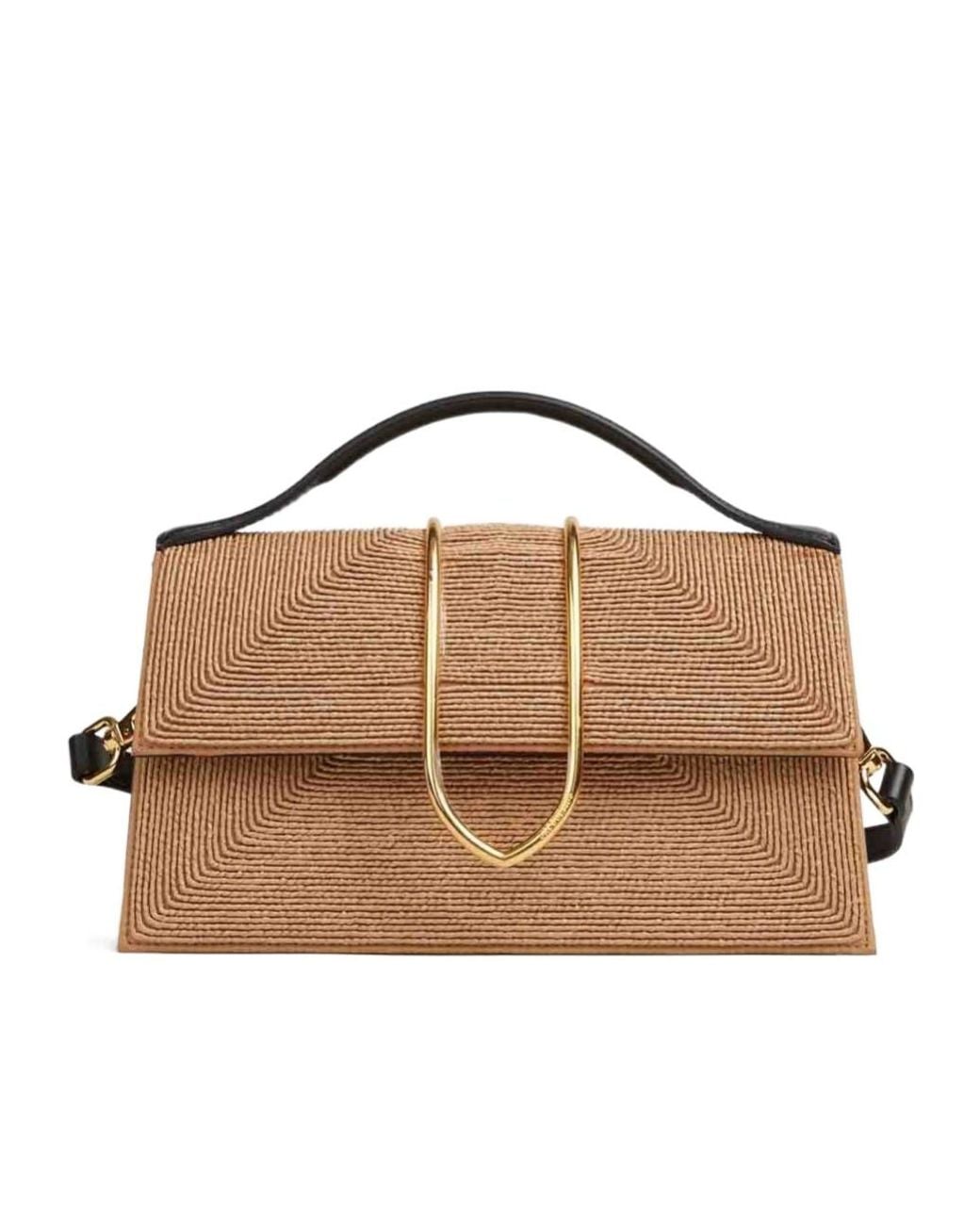 Jacquemus Brown La Pochette Rond Carré Top Handle Bag