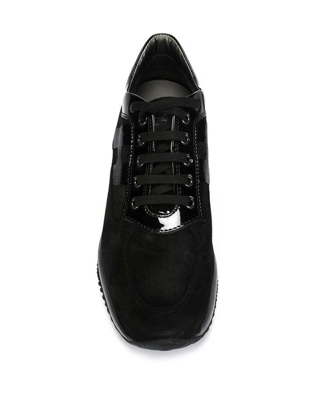 Hogan Black Interactive Lace-Up Sneakers