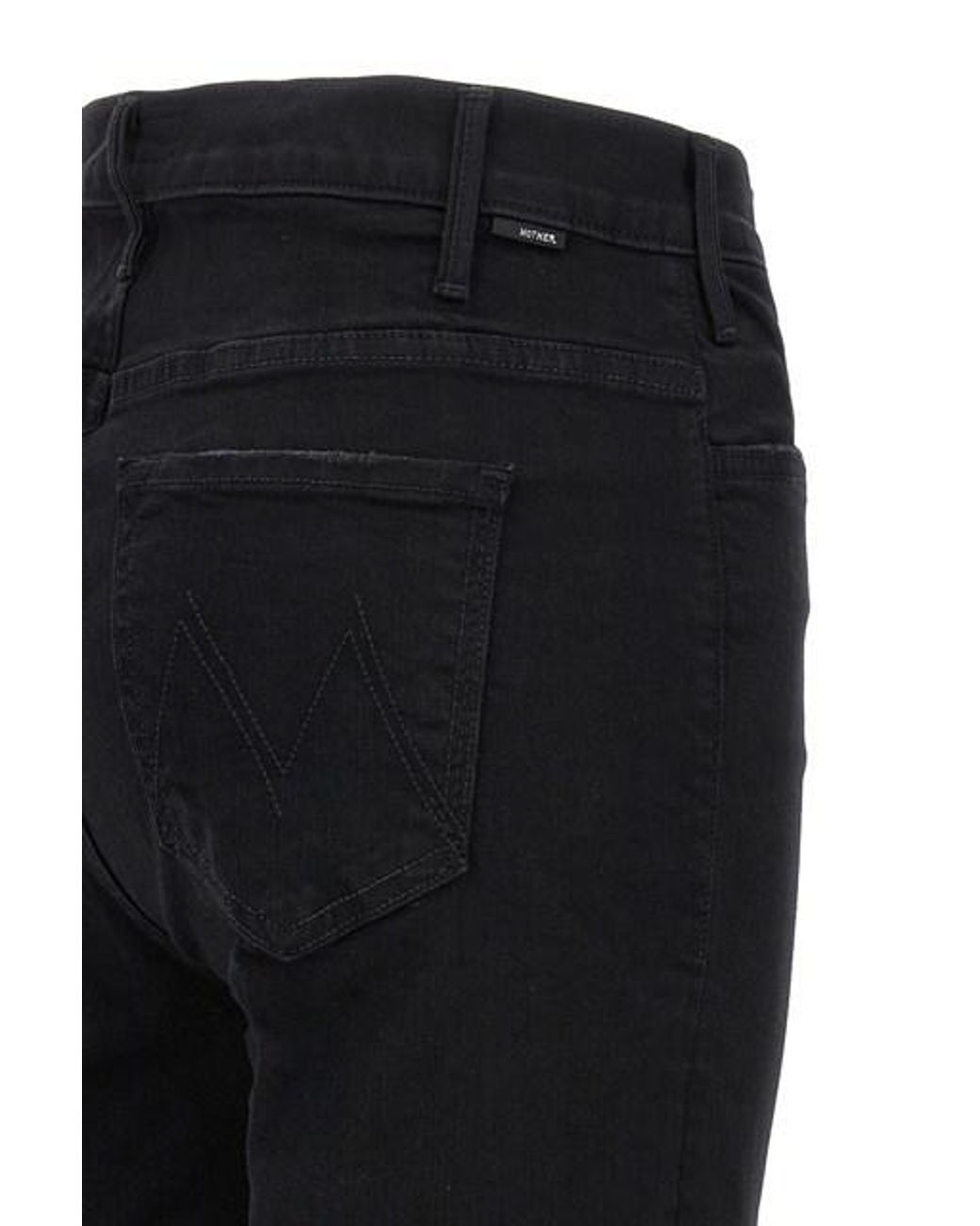 Mother Black The Hustler Ankle Fray Jeans