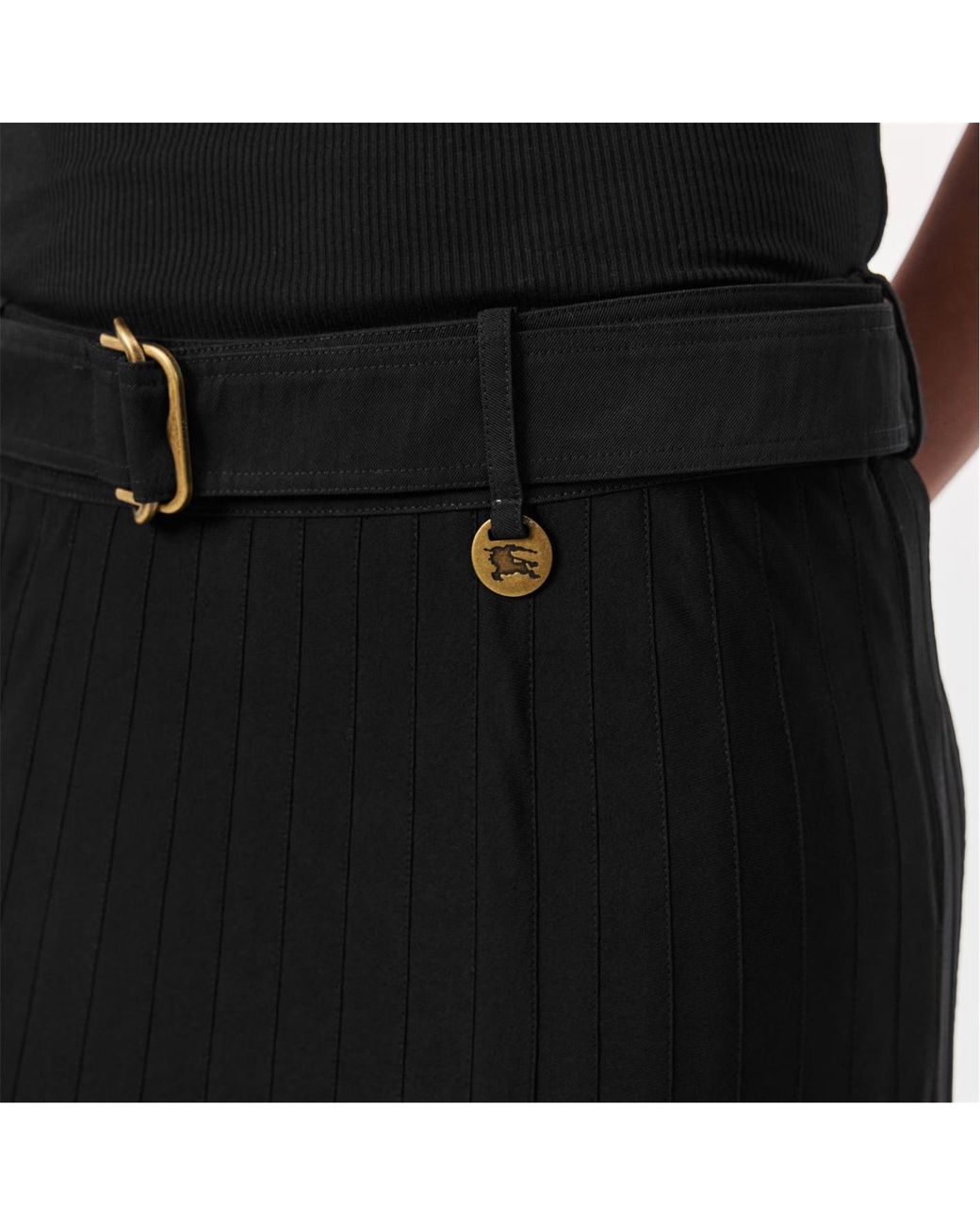 Burberry Black Pleat Blk Skirt