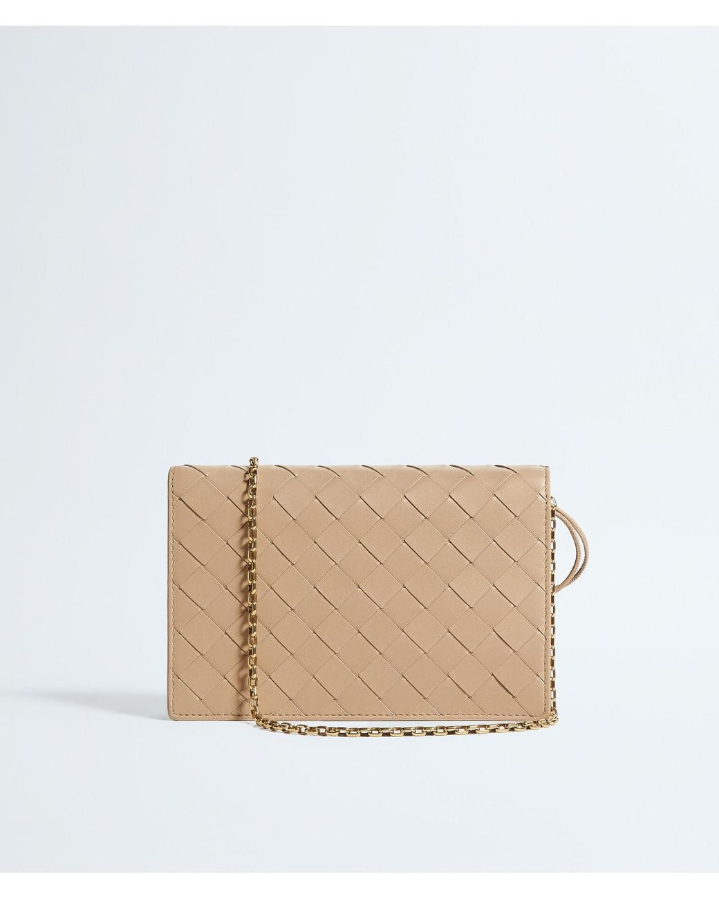 Bottega Veneta Natural Andiamo Pouch On Chain