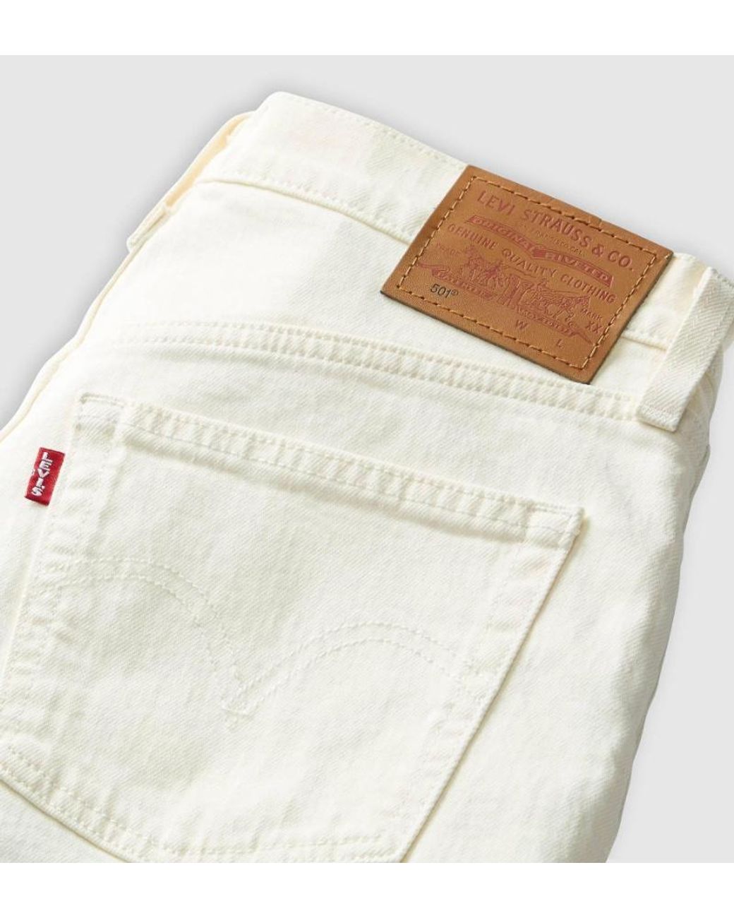 Levi s Premium 501 Original Cropped Jeans In Natural Lyst Levi s Premium 501 Original Cropped Jeans In Natural Lyst