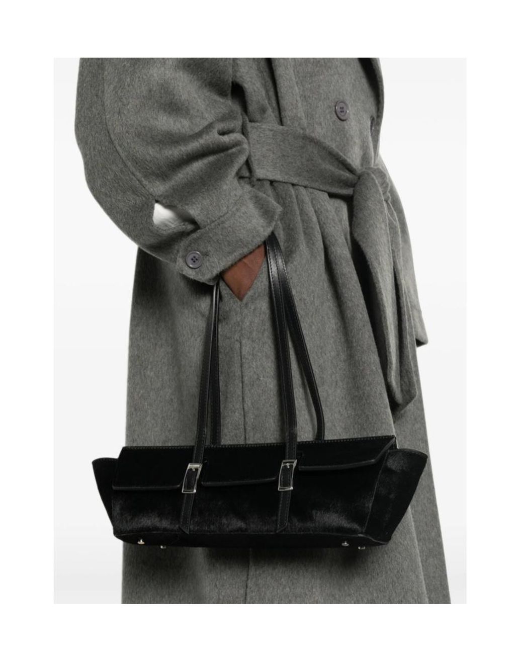 Elleme Black Top Hand-Held Shoulder Bag