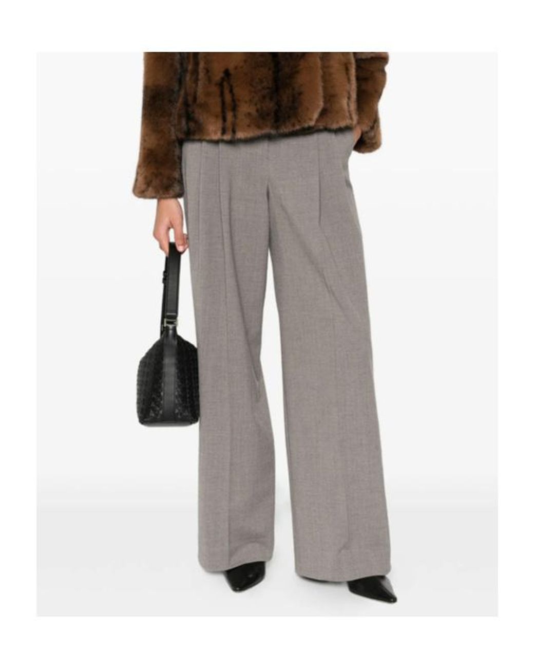 By Malene Birger Gray Cymbaria High-Waist Trousers