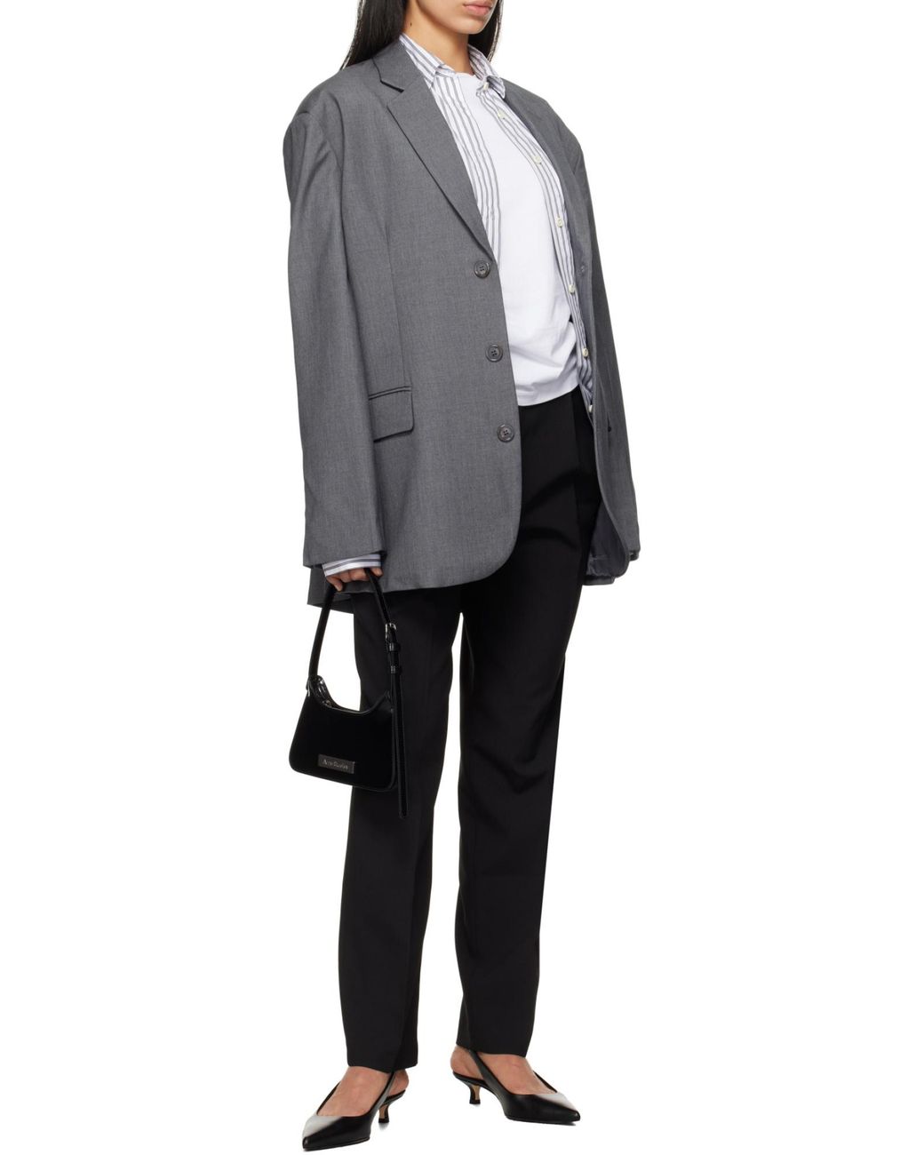 Frankie Shop Black Pleated Long Trousers